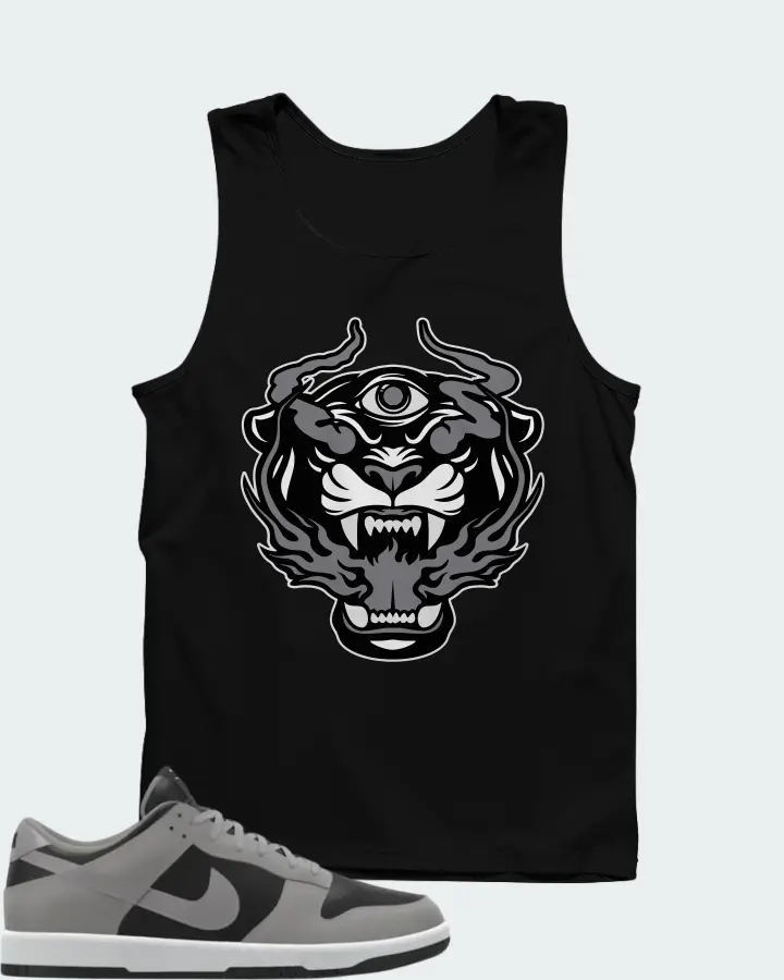 Nike Dunk Low By You Custom Black Grey Matching Tank Top