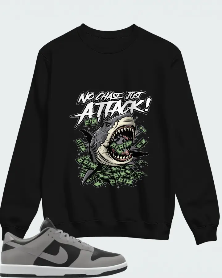 Nike Dunk Low By You Custom Black Grey Matching Sweatshirt