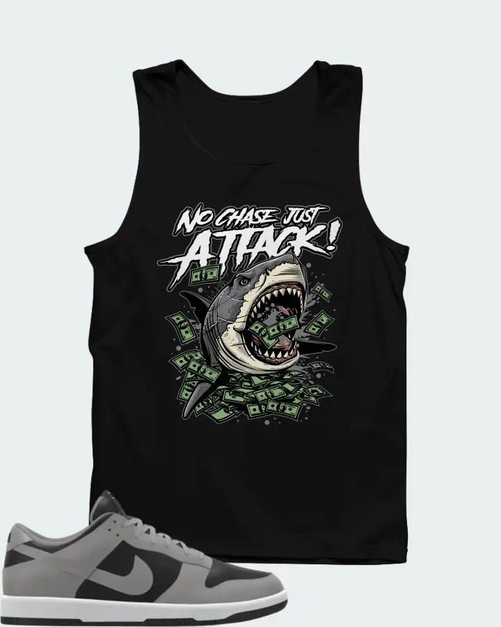Nike Dunk Low By You Custom Black Grey Matching Tank Top