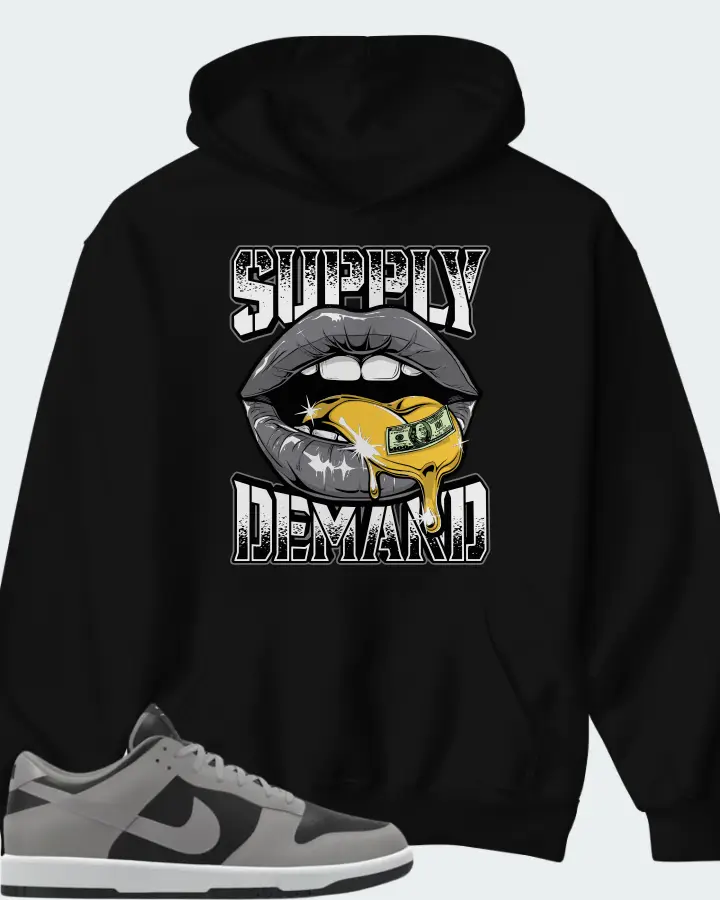 Nike Dunk Low By You Custom Black Grey Matching Hoodie