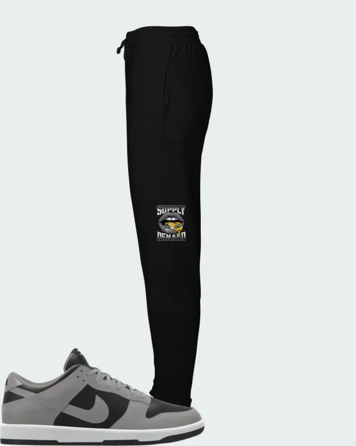 Nike Dunk Low By You Custom Black Grey Matching Joggers