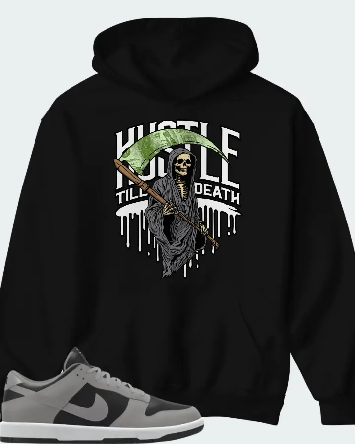 Nike Dunk Low By You Custom Black Grey Matching Hoodie