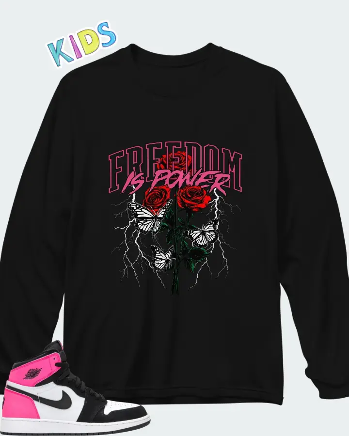 Air Jordan 1 Retro High GG Valentine's Day Matching Kid's Long Sleeve T-Shirt