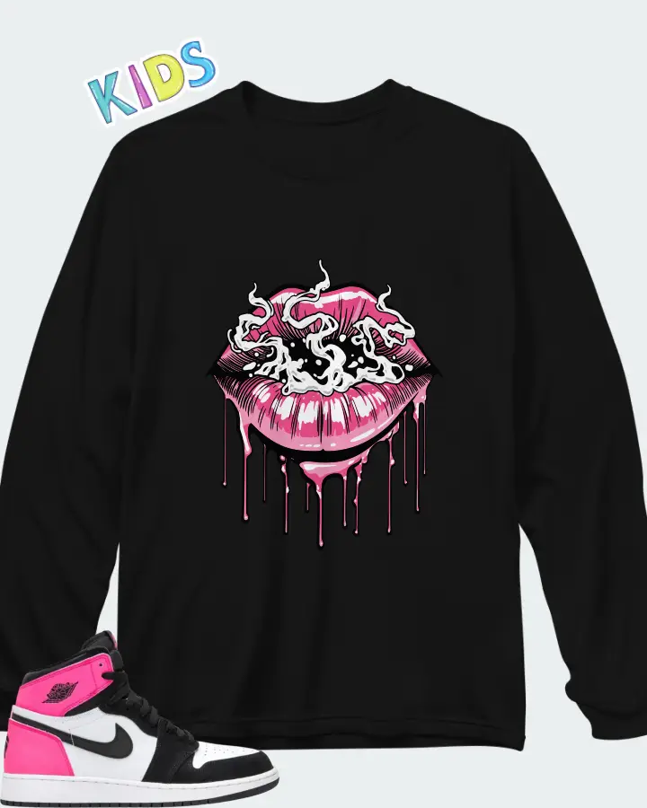 Air Jordan 1 Retro High GG Valentine's Day Matching Kid's Long Sleeve T-Shirt
