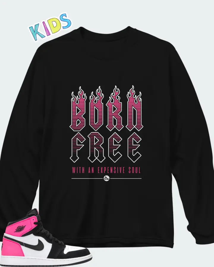 Air Jordan 1 Retro High GG Valentine's Day Matching Kid's Long Sleeve T-Shirt