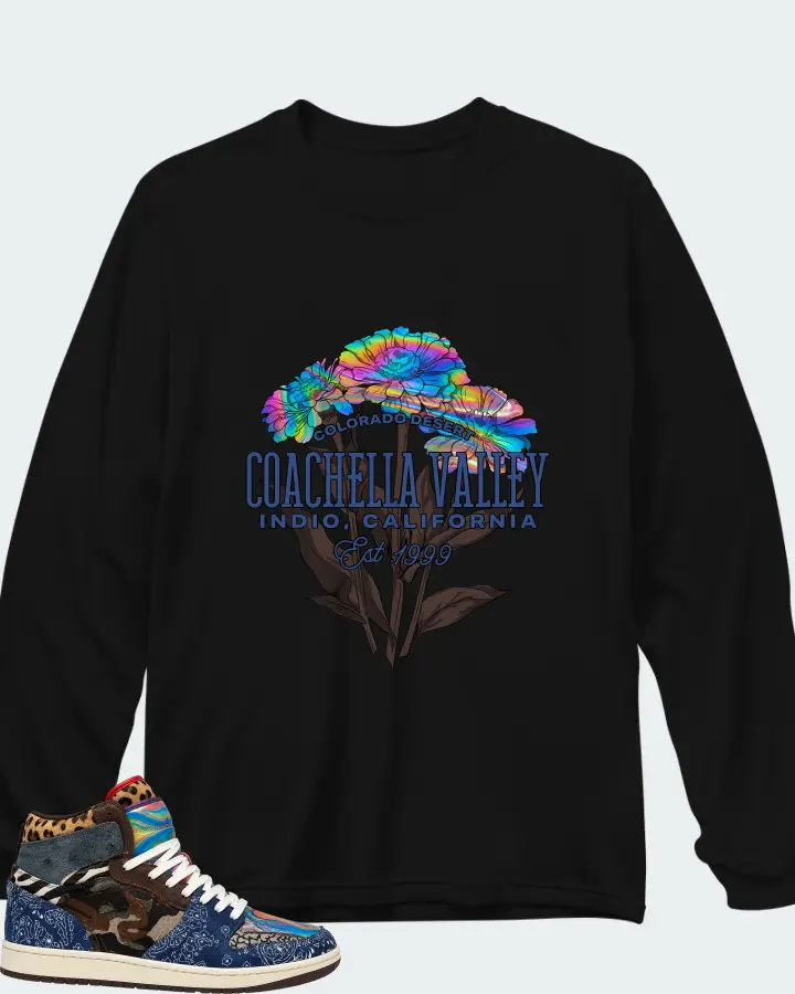 Air Jordan 1 High Multicolor Matching Long Sleeve T-Shirt