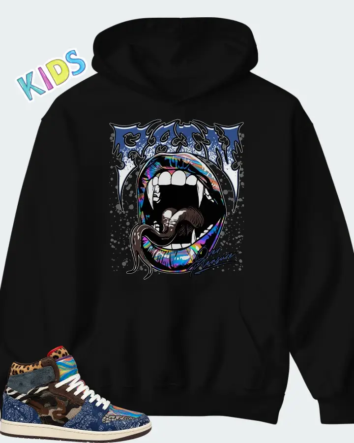 Air Jordan 1 High Multicolor Matching Kid's Hoodie