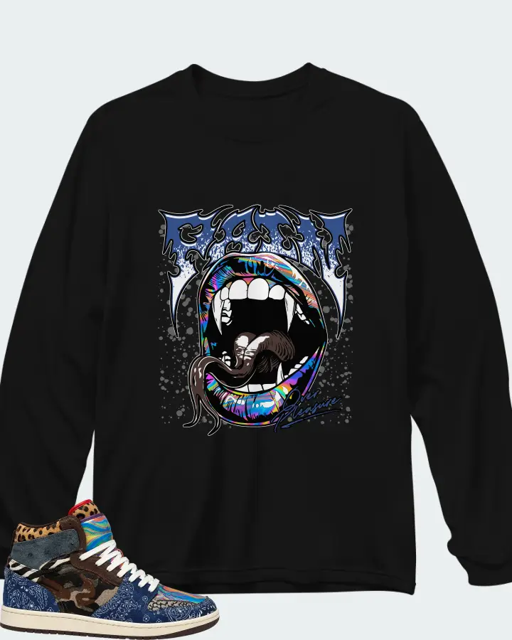 Air Jordan 1 High Multicolor Matching Long Sleeve T-Shirt