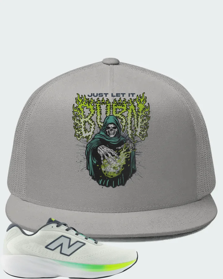 New Balance Fresh Foam 680v9 Reflection Grey Matter Alkaline Green Matching Hat