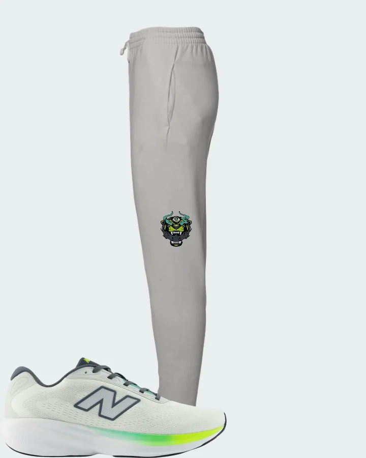New Balance Fresh Foam 680v9 Reflection Grey Matter Alkaline Green Matching Joggers