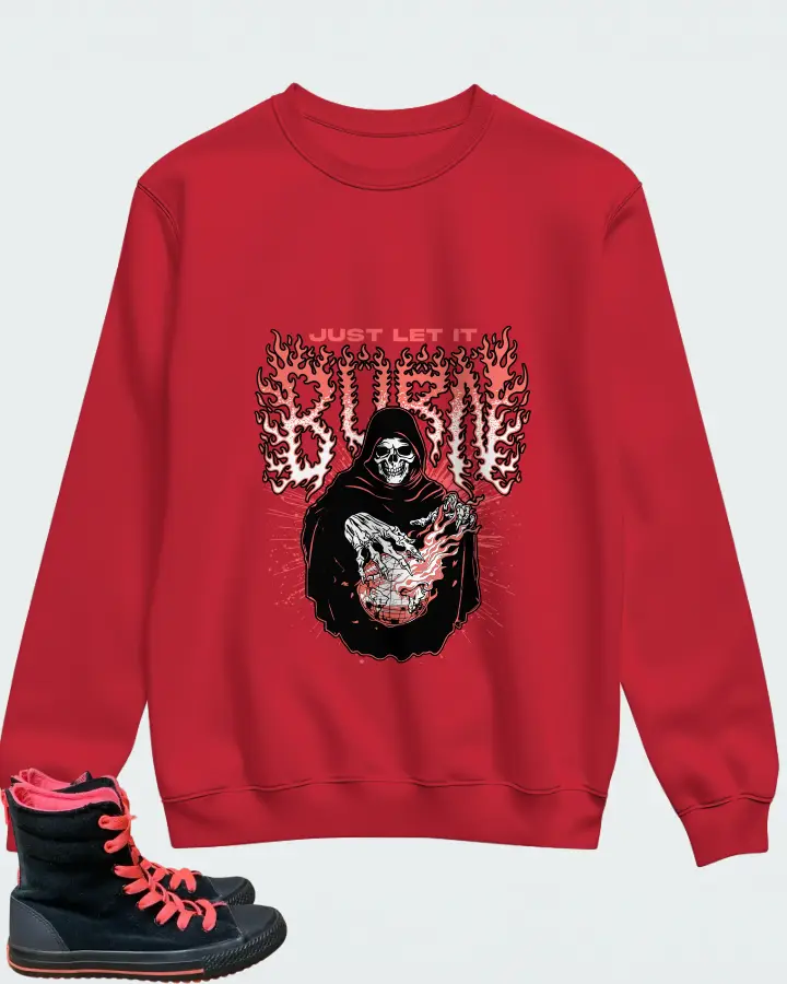 Converse Chuck Taylor high top Black Pink Matching Sweatshirt