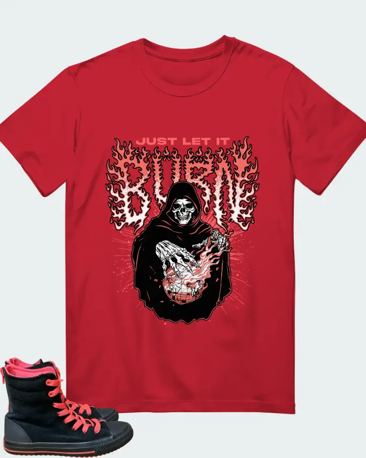 Converse Chuck Taylor high top Black Pink Matching T-Shirt