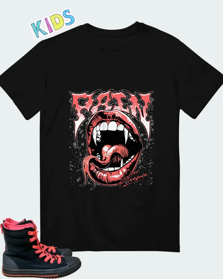Converse Chuck Taylor high top Black Pink Matching Kid's T-Shirt