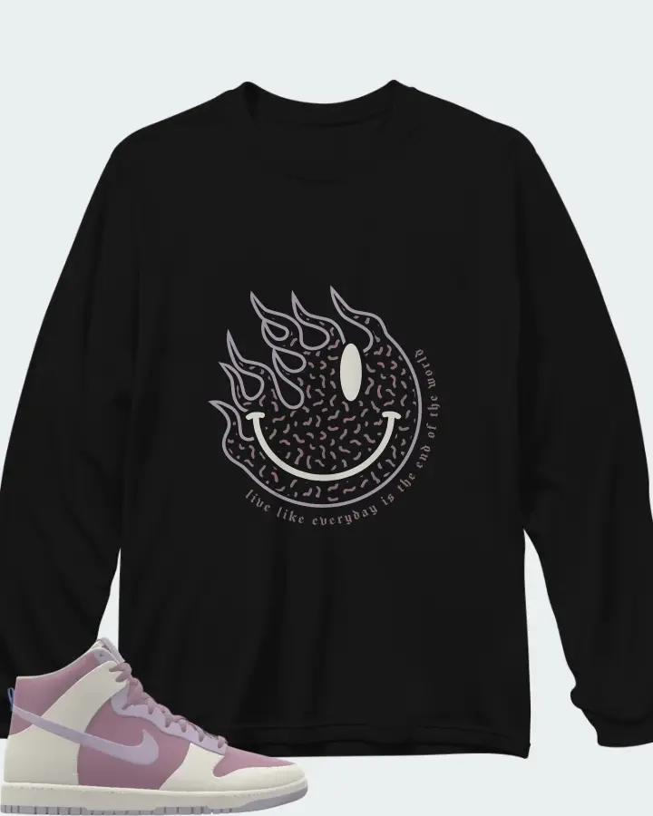 Nike Dunk High By You Sail Orchid Matching Long Sleeve T-Shirt