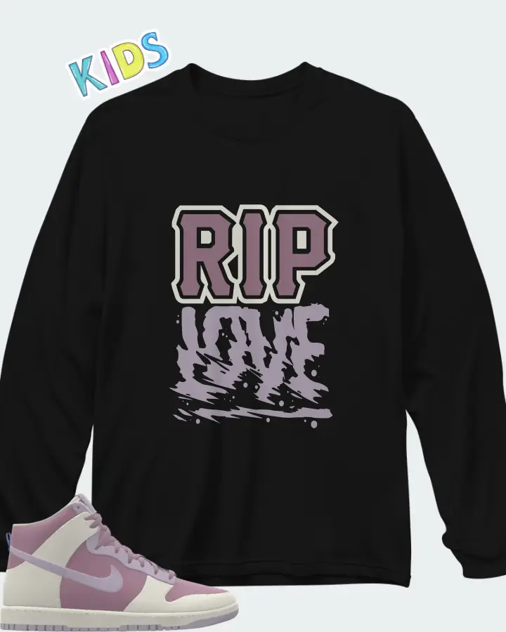 Nike Dunk High By You Sail Orchid Matching Kid's Long Sleeve T-Shirt
