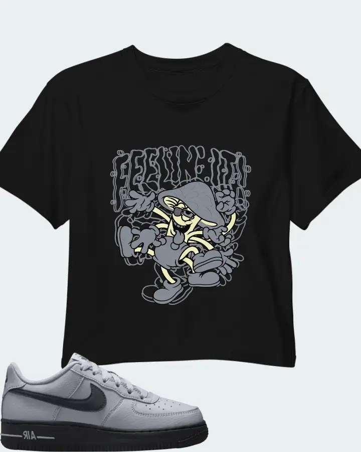 Nike Air Force 1 Wolf Grey Matching Crop Top