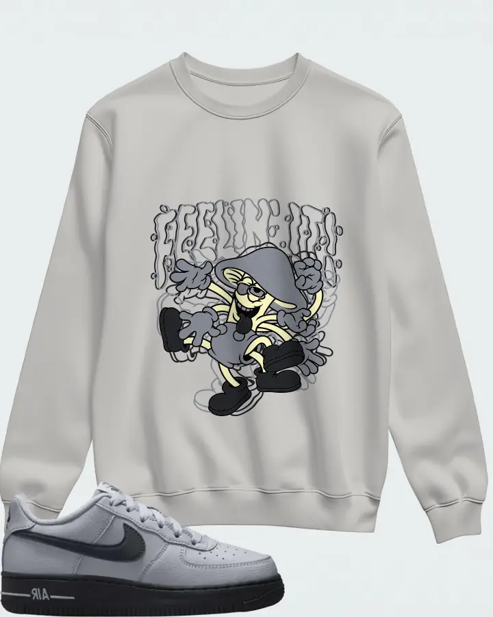 Nike Air Force 1 Wolf Grey Matching Sweatshirt