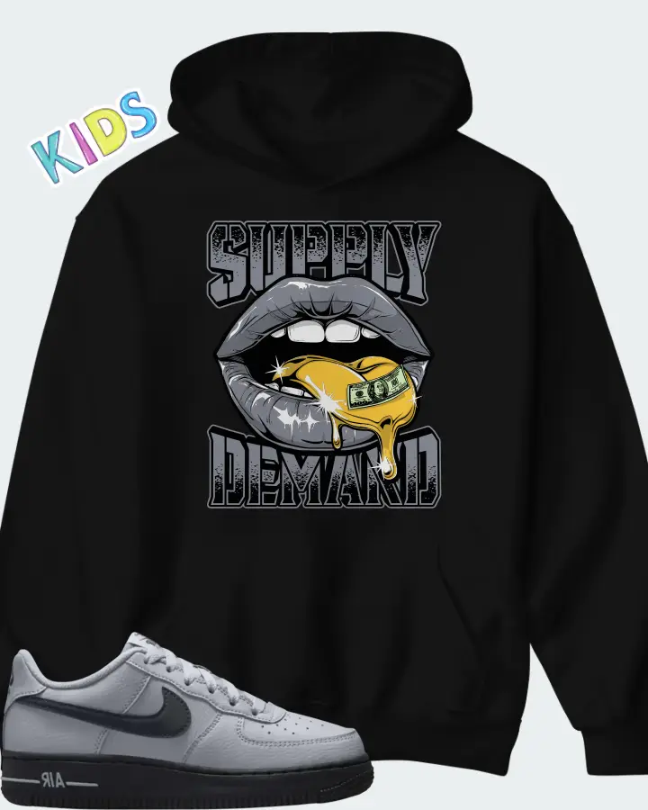 Nike Air Force 1 Wolf Grey Matching Kid's Hoodie