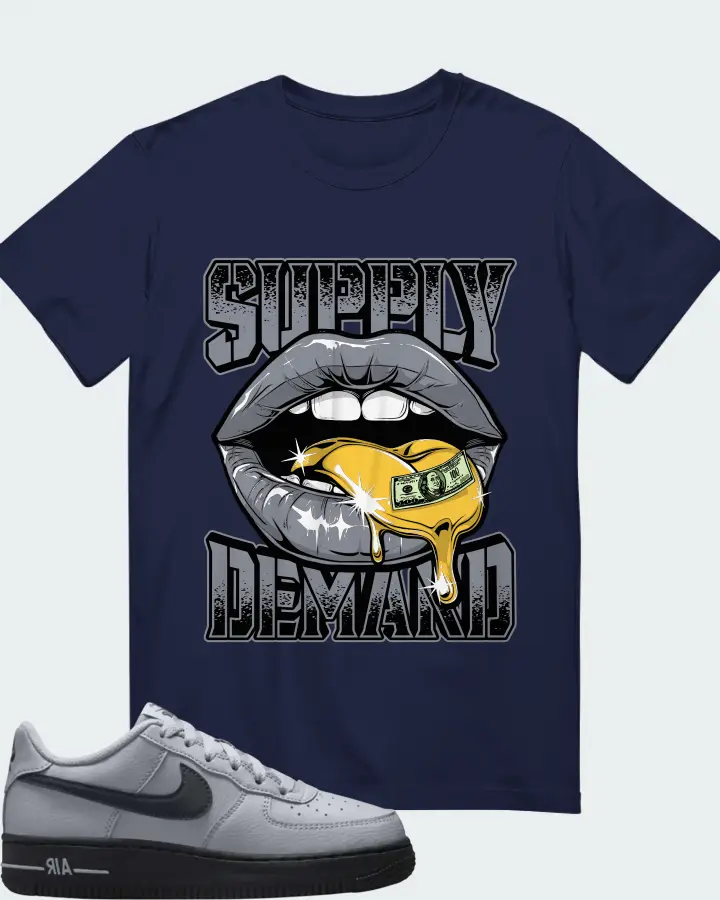Nike Air Force 1 Wolf Grey Matching T-Shirt