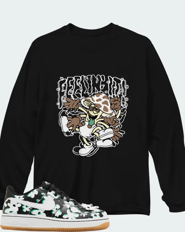Nike Air Force 1 LV8 Flower Power Matching Long Sleeve T-Shirt