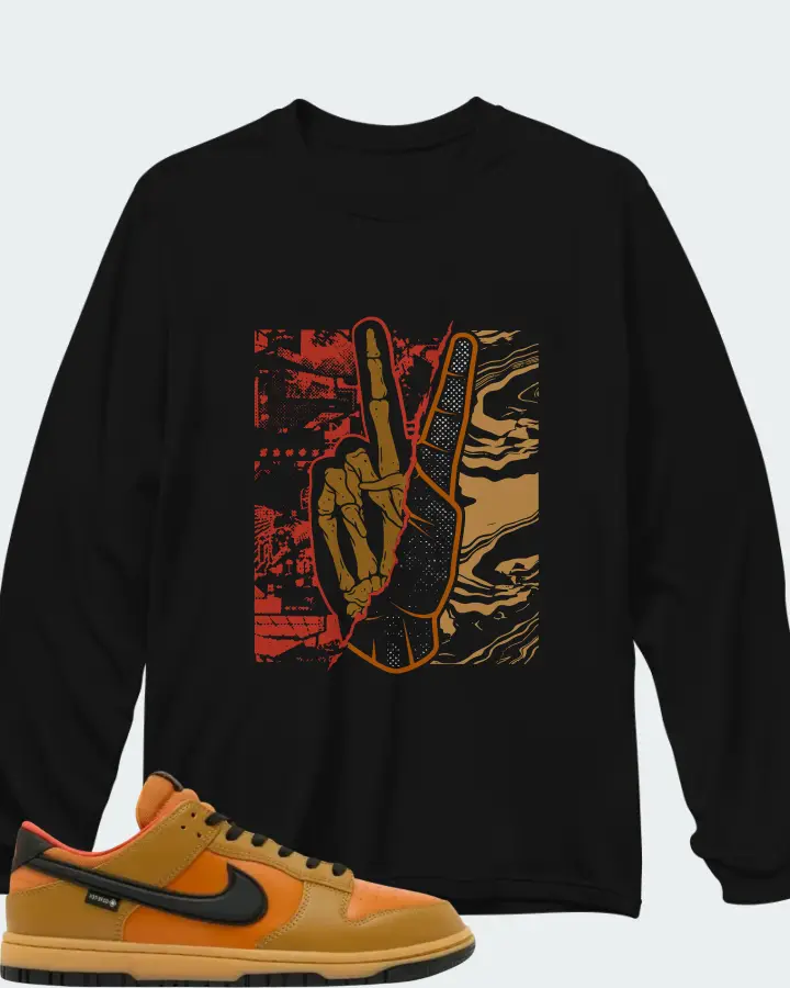 Nike Dunk Low GORE-TEX Wheat Ceramic Matching Long Sleeve T-Shirt