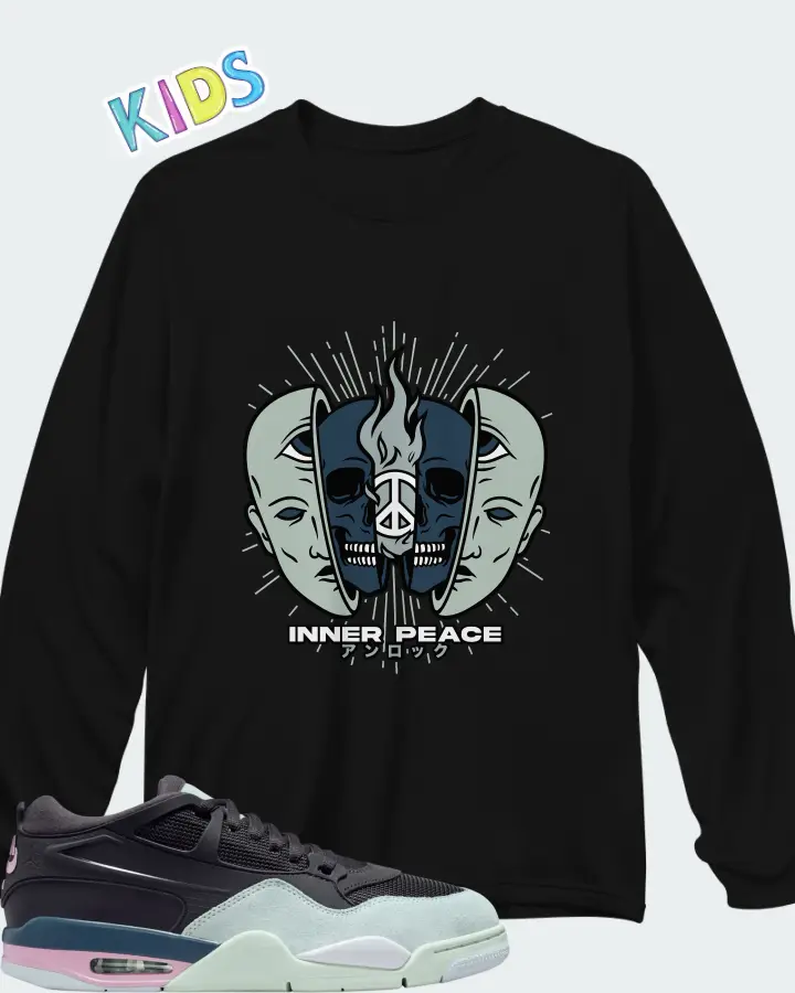 Air Jordan 4 RM Easter Matching Kid's Long Sleeve T-Shirt