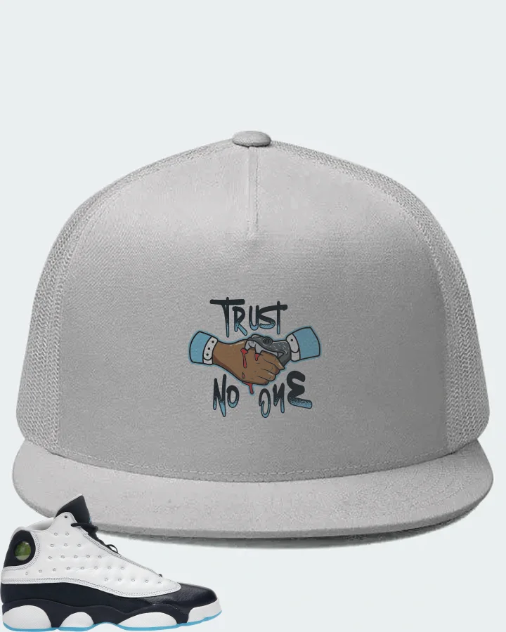 Jordan 13 Retro Sneaker Matching White Hat - Trust No One