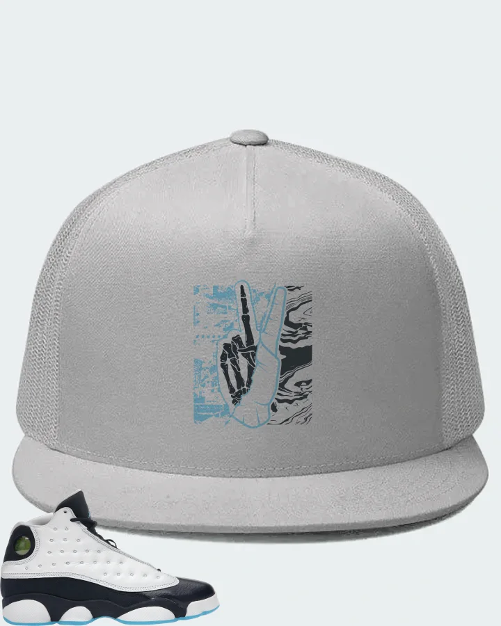Jordan 13 Retro Sneaker Matching White Hat - Peace of mind