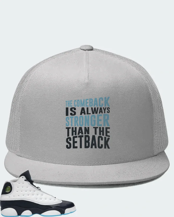 Jordan 13 Retro Sneaker Matching White Hat - The Comeback