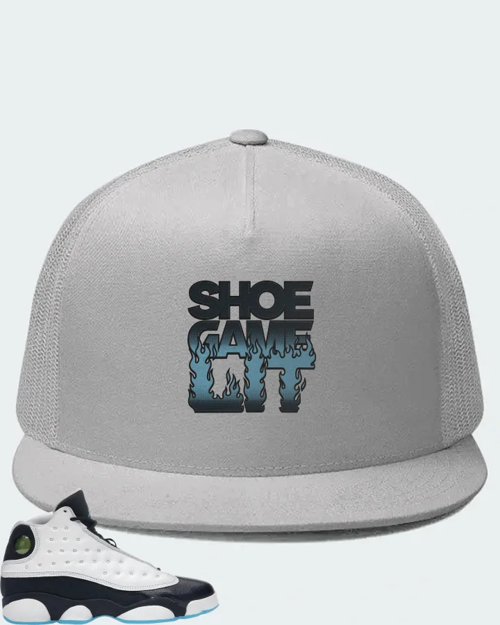 Jordan 13 Retro Sneaker Matching White Hat - Shoe Game Lit Refreshed