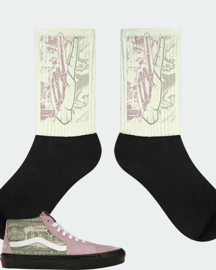 Vans Skate Grosso Mid Sneaker Matching Citron Socks - Peace of mind
