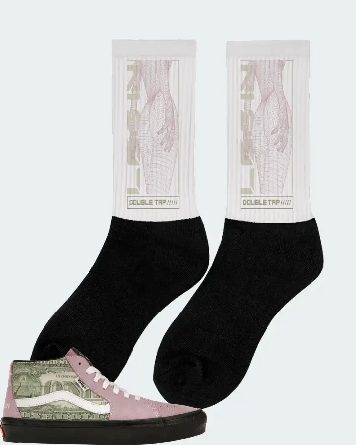 Vans Skate Grosso Mid Sneaker Matching White Socks (LOGIN) - View 3