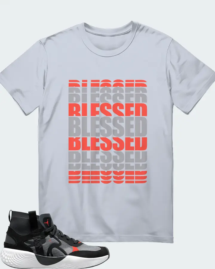 Jordan Delta 3 Mid Sneaker Matching Light Blue T-Shirt - BLESSED Many Times