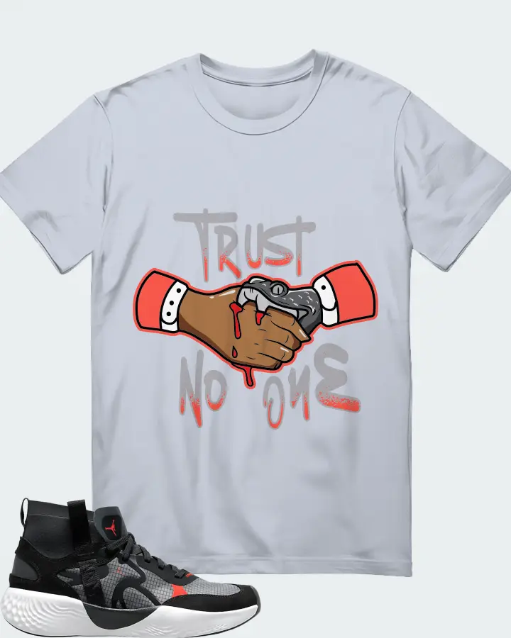 Jordan Delta 3 Mid Sneaker Matching Light Blue T-Shirt - Trust No One