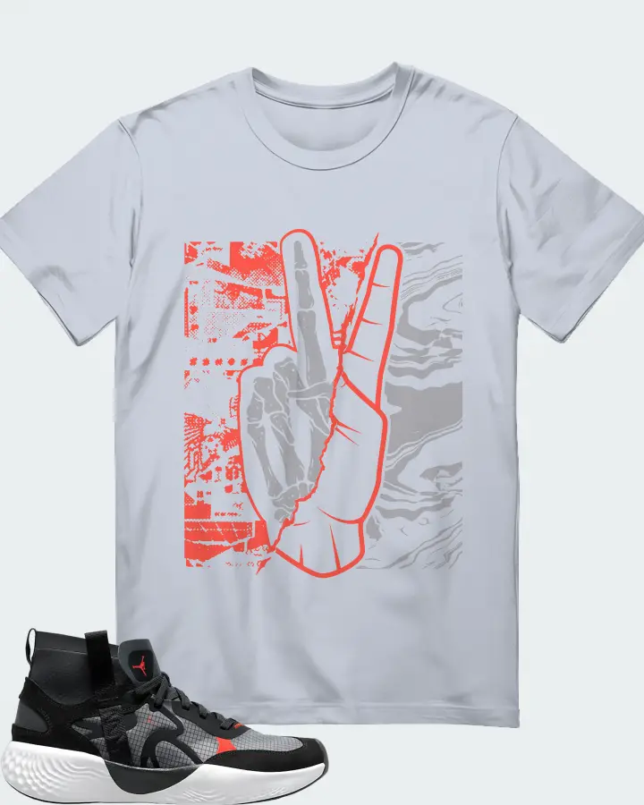 Jordan Delta 3 Mid Sneaker Matching Light Blue T-Shirt - Peace of mind
