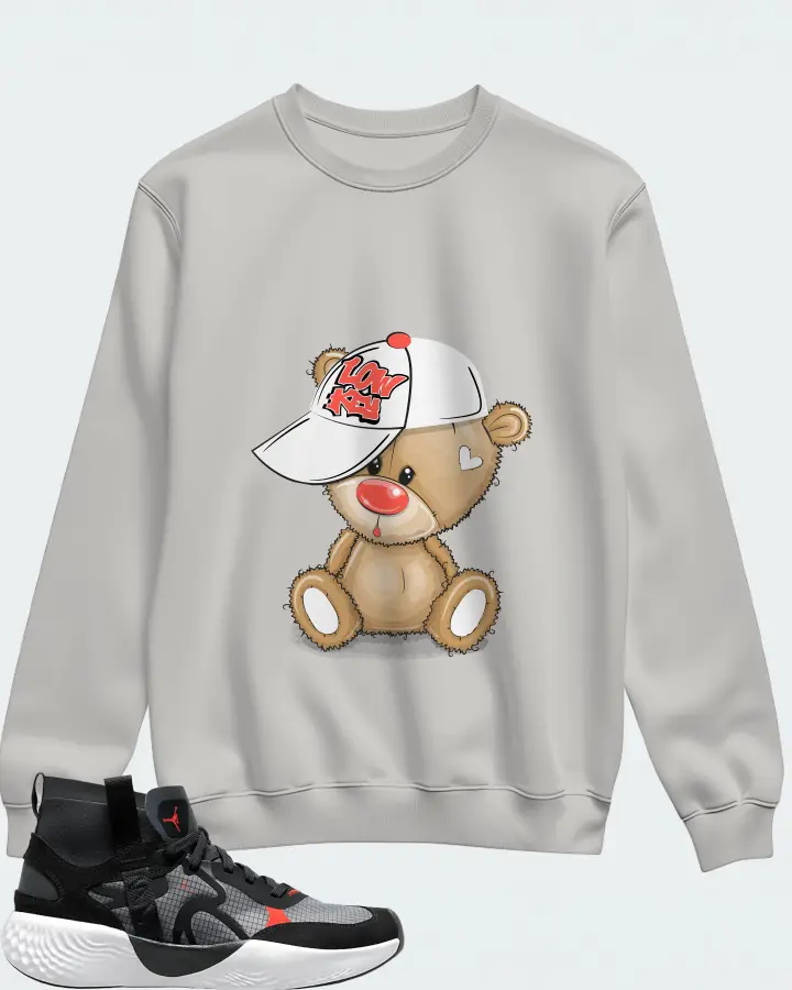Jordan Delta 3 Mid Sneaker Matching Grey Sweatshirt - LOW KEY BEAR