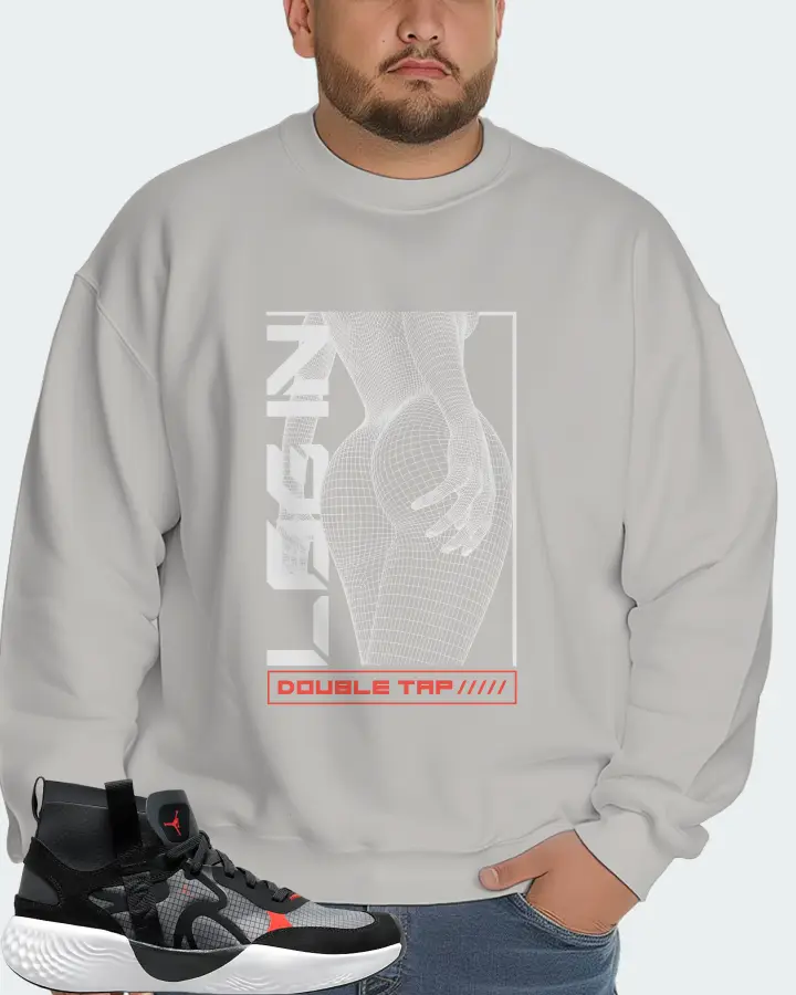 Jordan Delta 3 Mid Sneaker Matching Grey Sweatshirt (LOGIN) - View 6