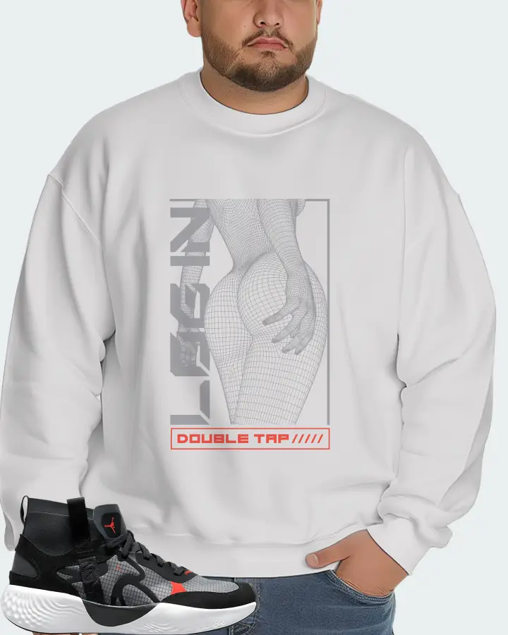 Jordan Delta 3 Mid Sneaker Matching White Sweatshirt (LOGIN) - View 6
