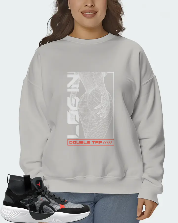 Jordan Delta 3 Mid Sneaker Matching Grey Sweatshirt (LOGIN) - View 7