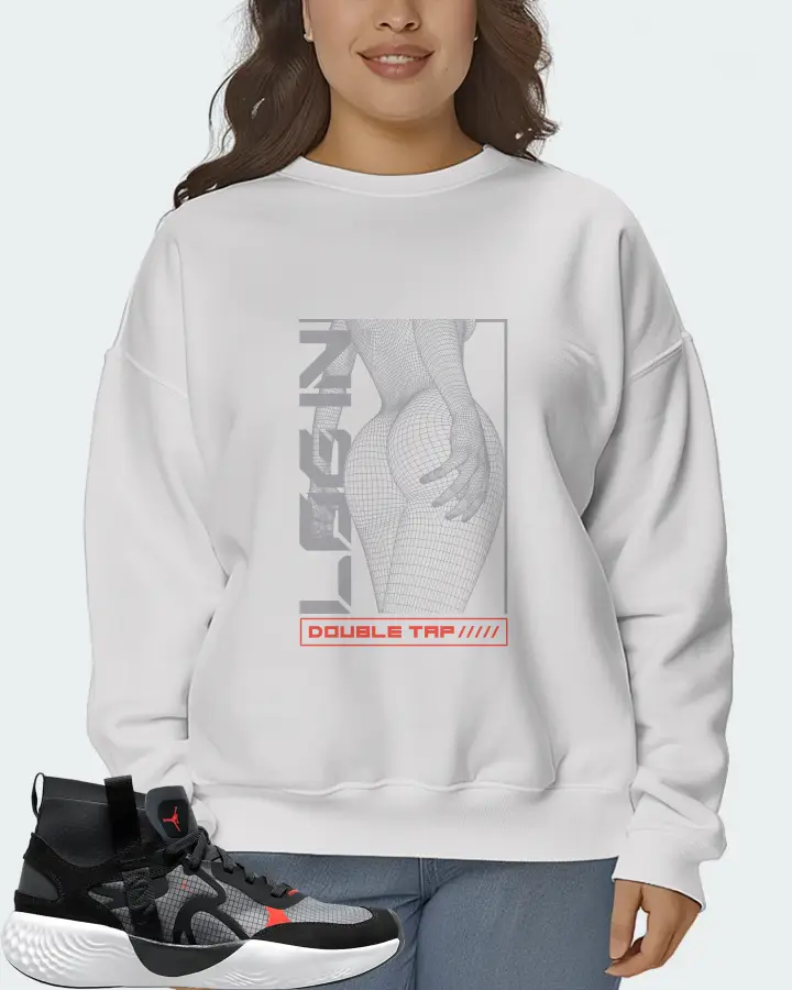 Jordan Delta 3 Mid Sneaker Matching White Sweatshirt (LOGIN) - View 7