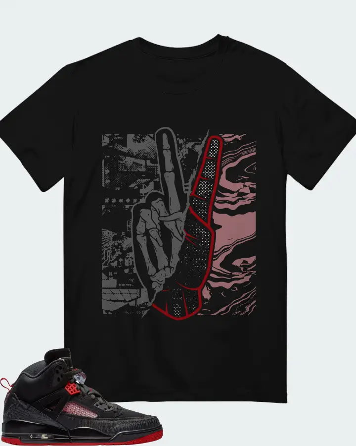 Jordan Spizike  Sneaker Matching Black T-Shirt - Peace of mind