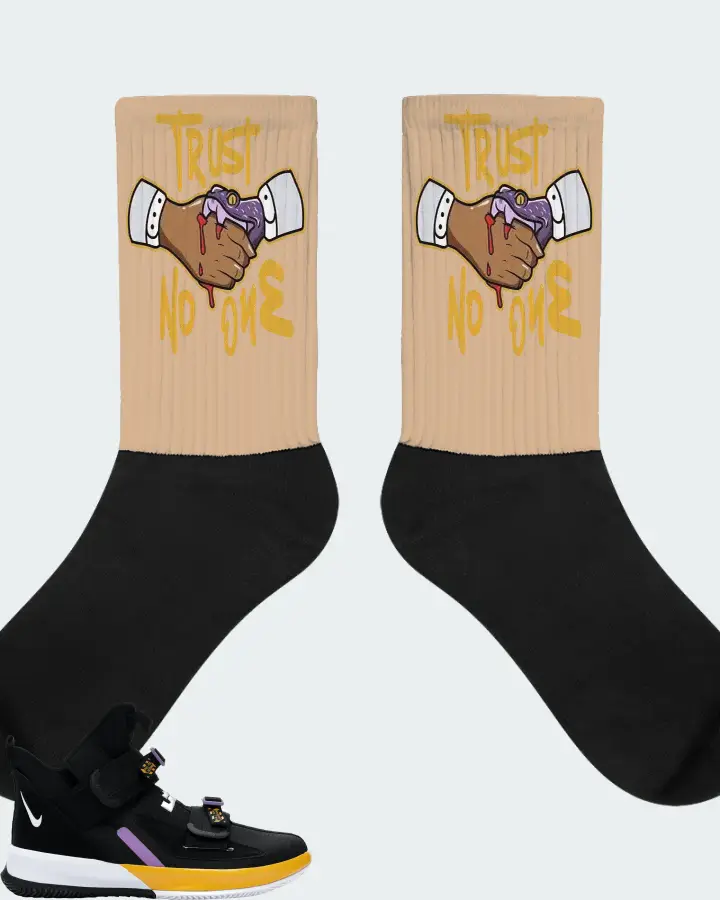 Nike LeBron Soldier 13 Sneaker Matching Cream Socks - Trust No One