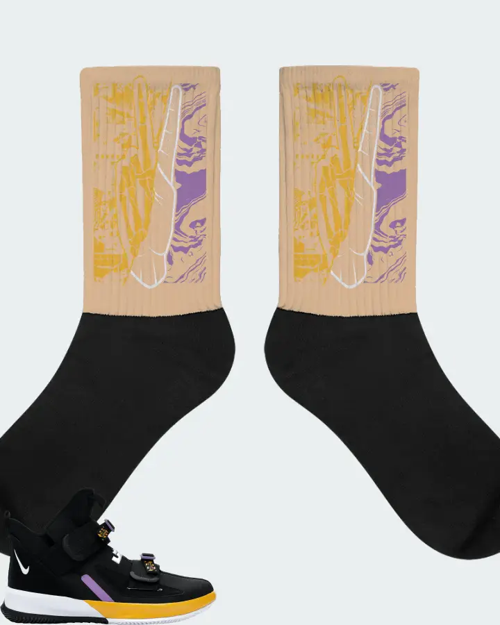 Nike LeBron Soldier 13 Sneaker Matching Cream Socks - Peace of mind