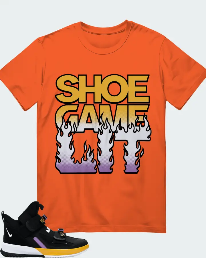 Nike LeBron Soldier 13 Sneaker Matching Orange T-Shirt - Shoe Game Lit Refreshed