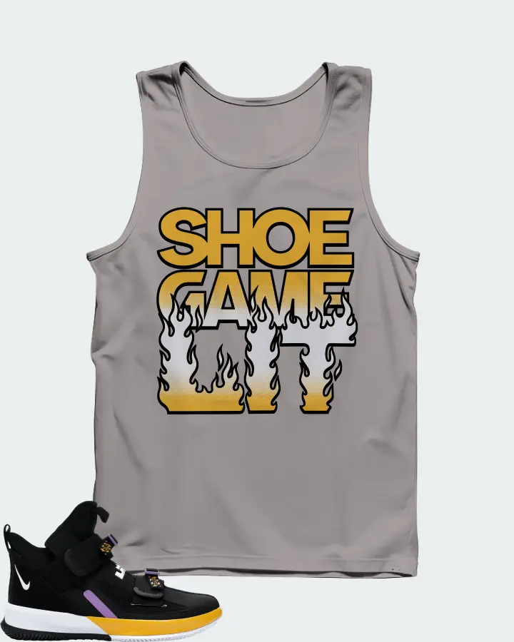 Nike LeBron Soldier 13 Sneaker Matching Grey Tank Top - Shoe Game Lit Refreshed