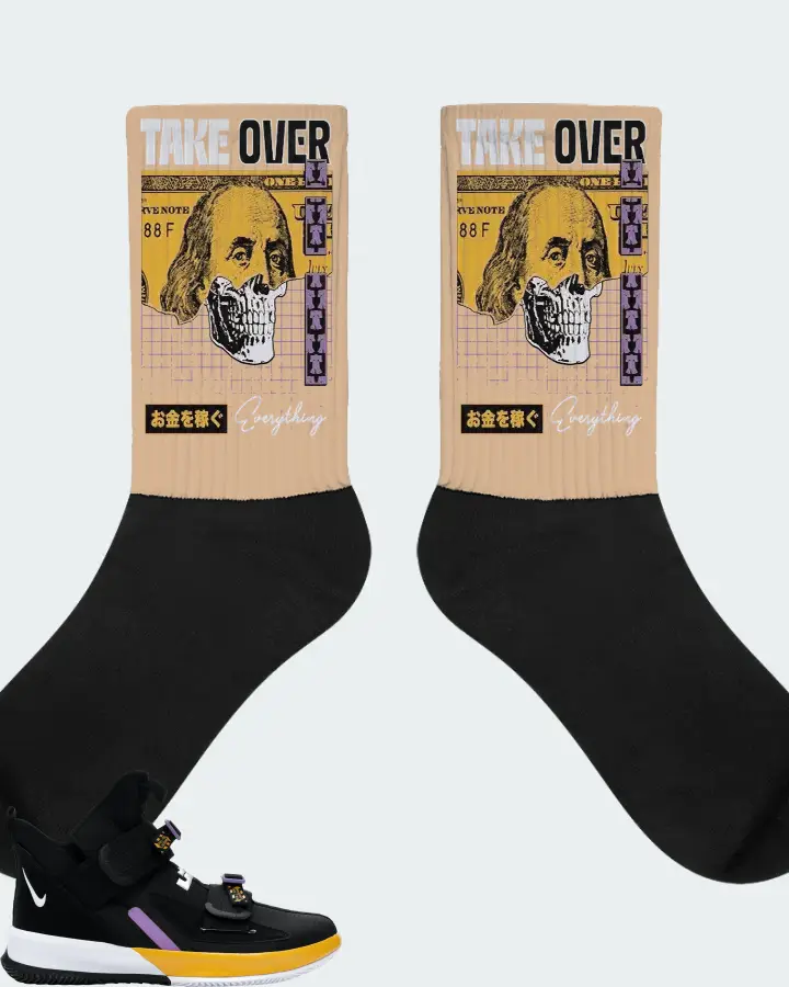 Nike LeBron Soldier 13 Sneaker Matching Cream Socks - Take Over