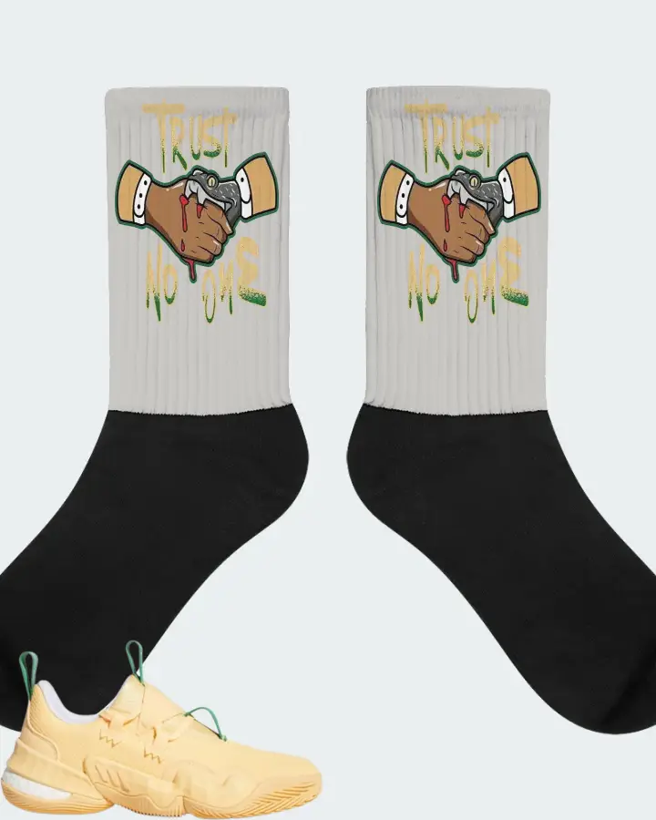 adidas Trae Young 1 Sneaker Matching Grey Socks - Trust No One
