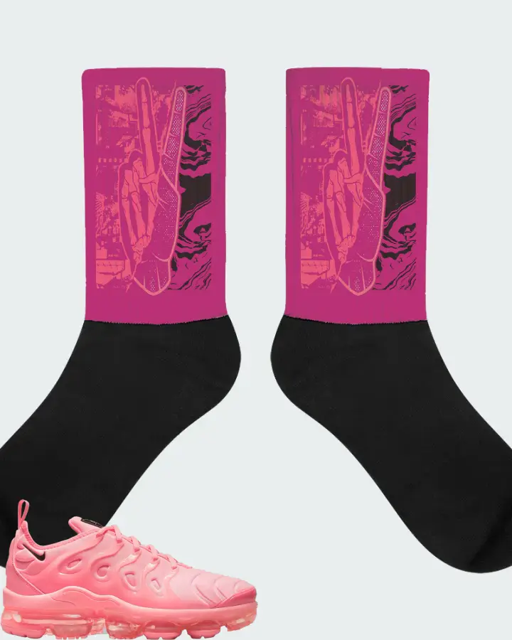 Nike Air VaporMax Plus Sunset Pulse Bubblegum (Women's) Matching Socks