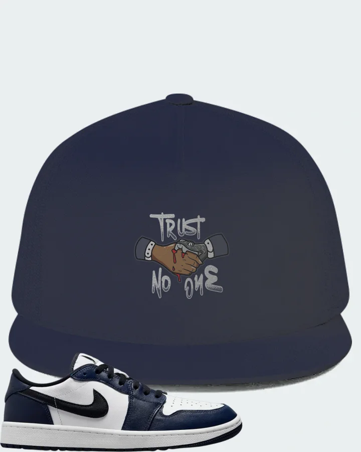 Jordan 1 Retro Low Golf Sneaker Matching Navy Hat - Trust No One