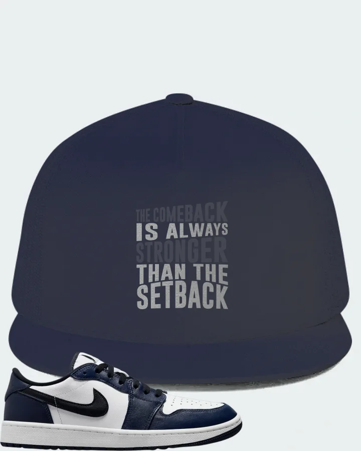 Jordan 1 Retro Low Golf Sneaker Matching Navy Hat - The Comeback